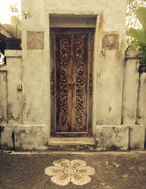The door to our new home in Ubud